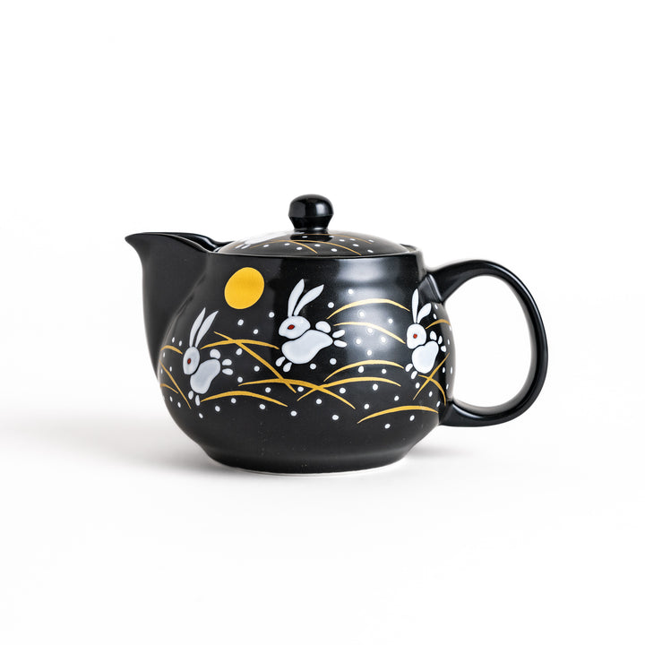 Black Dancing Rabbit Teapot