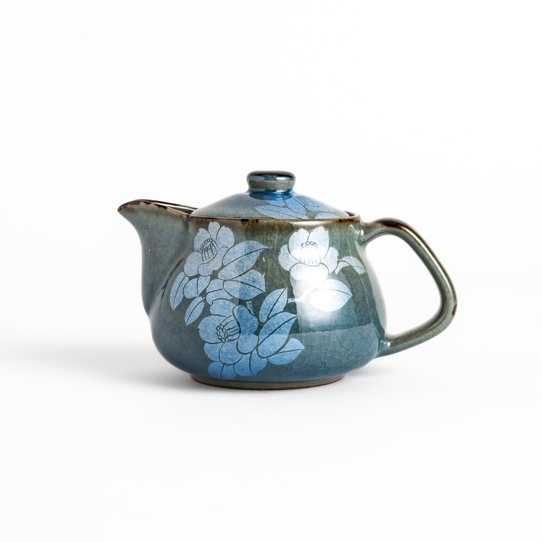 Blue Camellia Teapot