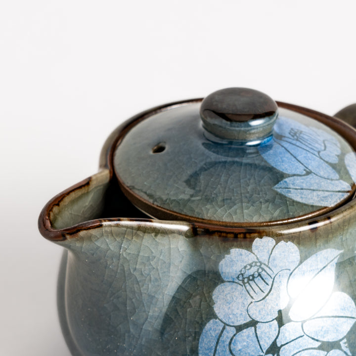 Blue Camellia Teapot