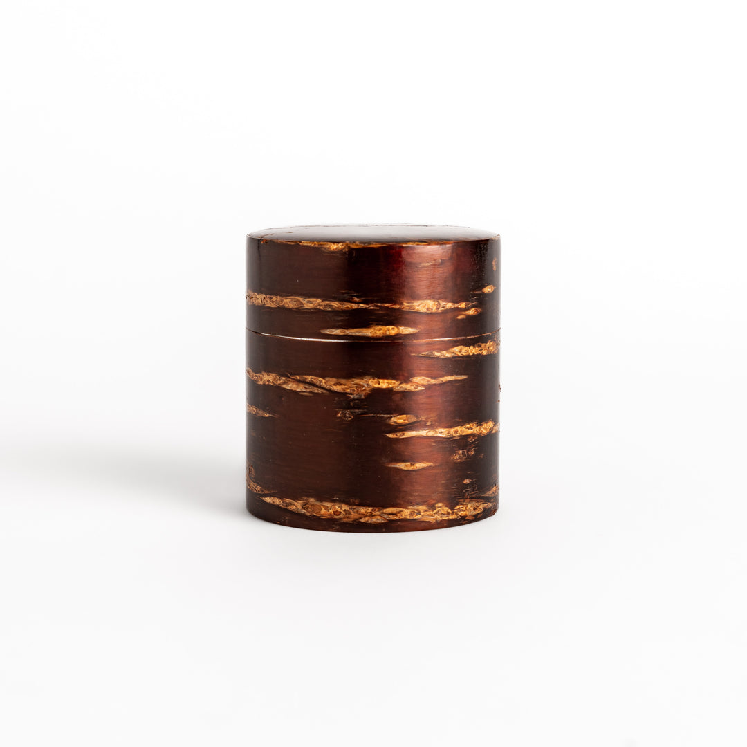 Cherry Bark Tea Caddy and Scoop Set