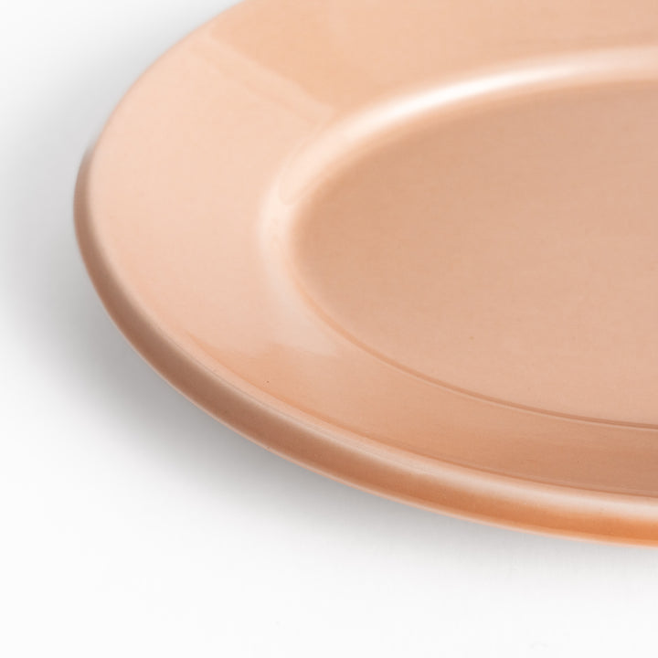 Durable and elegant pink ceramic salad plate, adding a pop of color to your table setting.