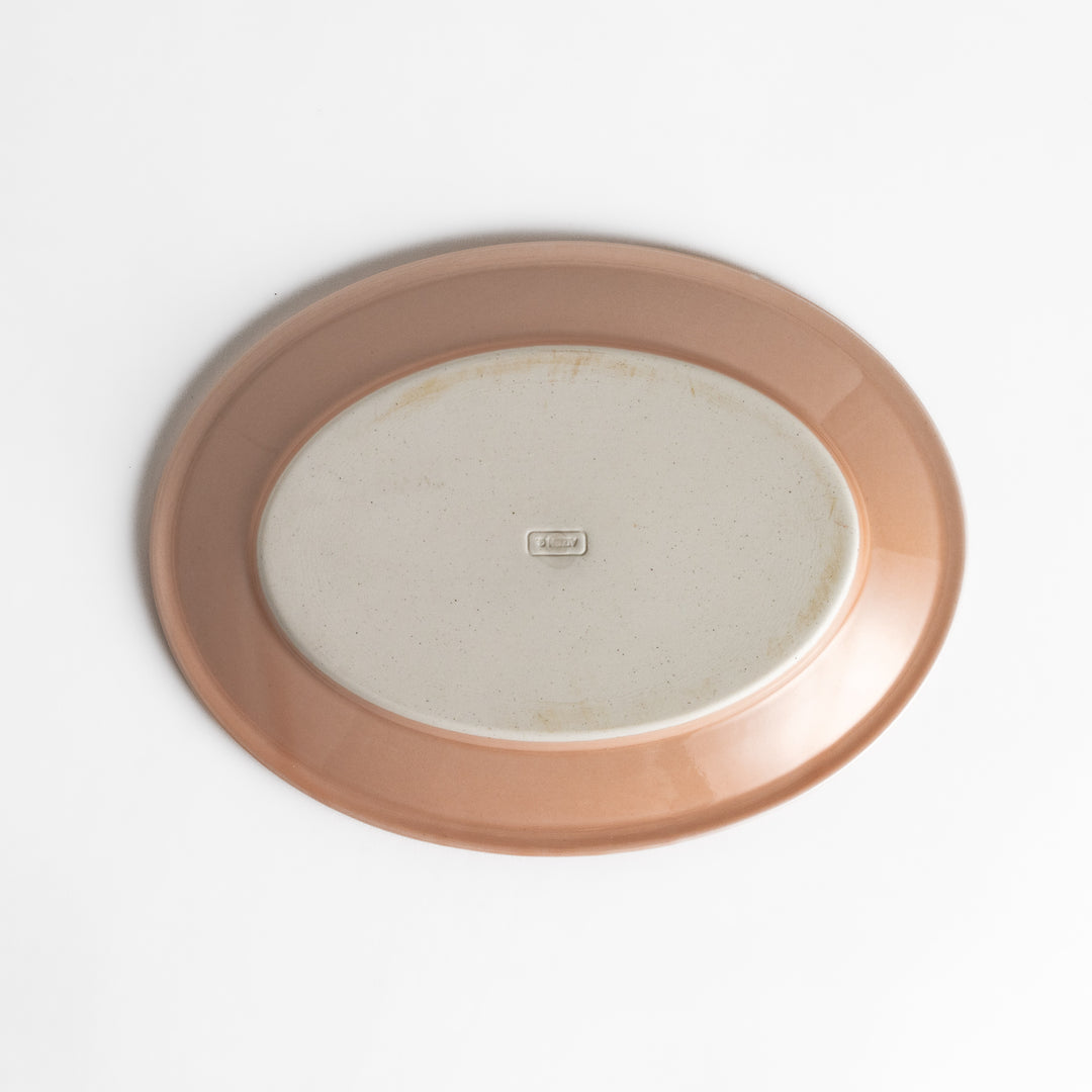 Durable and elegant pink ceramic salad plate, adding a pop of color to your table setting.