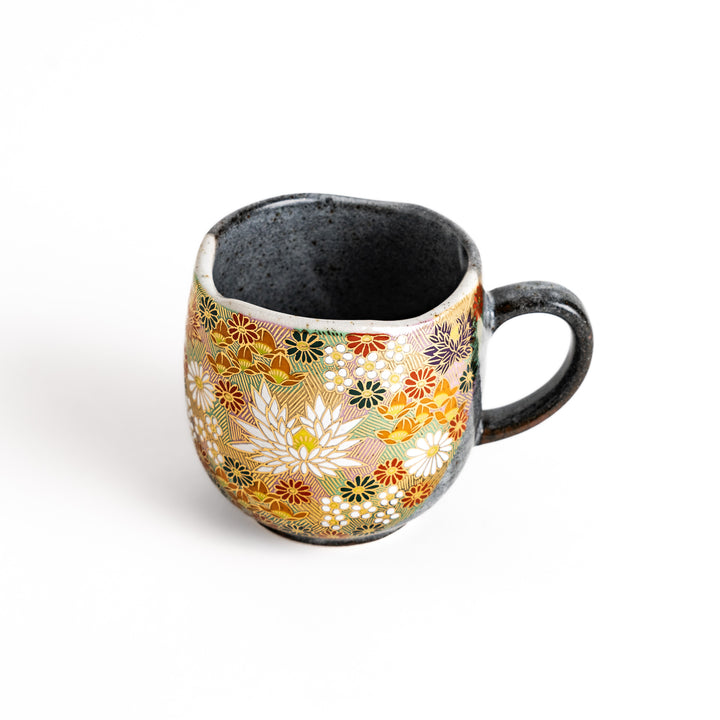 Rustic Gold Floral Tapestry Mug