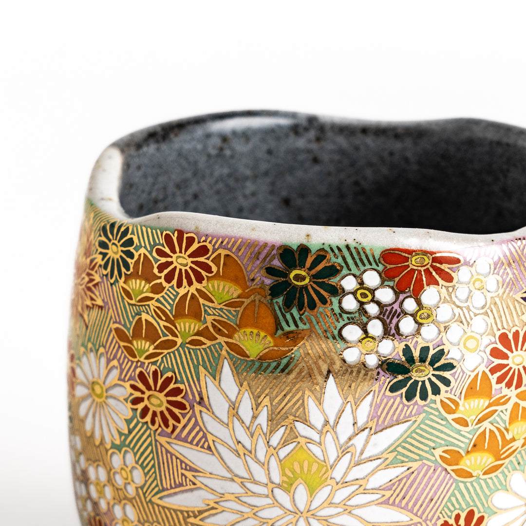 Rustic Gold Floral Tapestry Mug