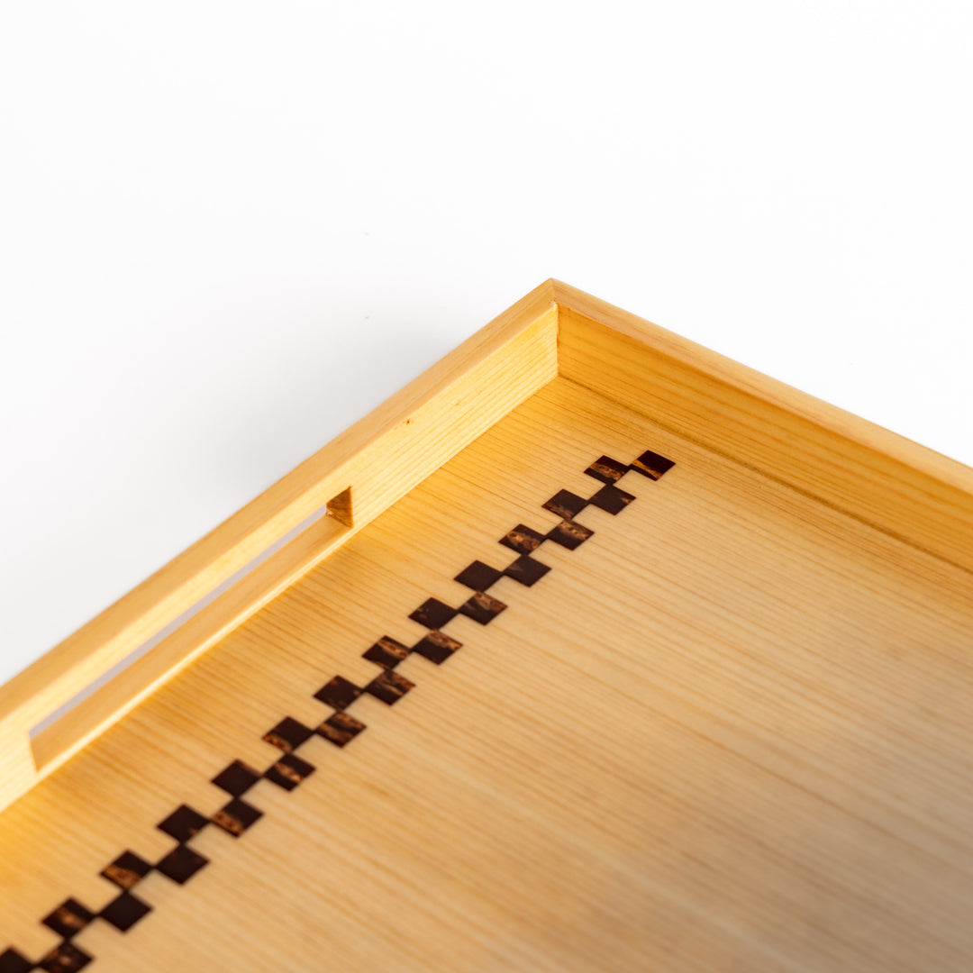 Small Hinoki and Sakura Bark Serving Tray