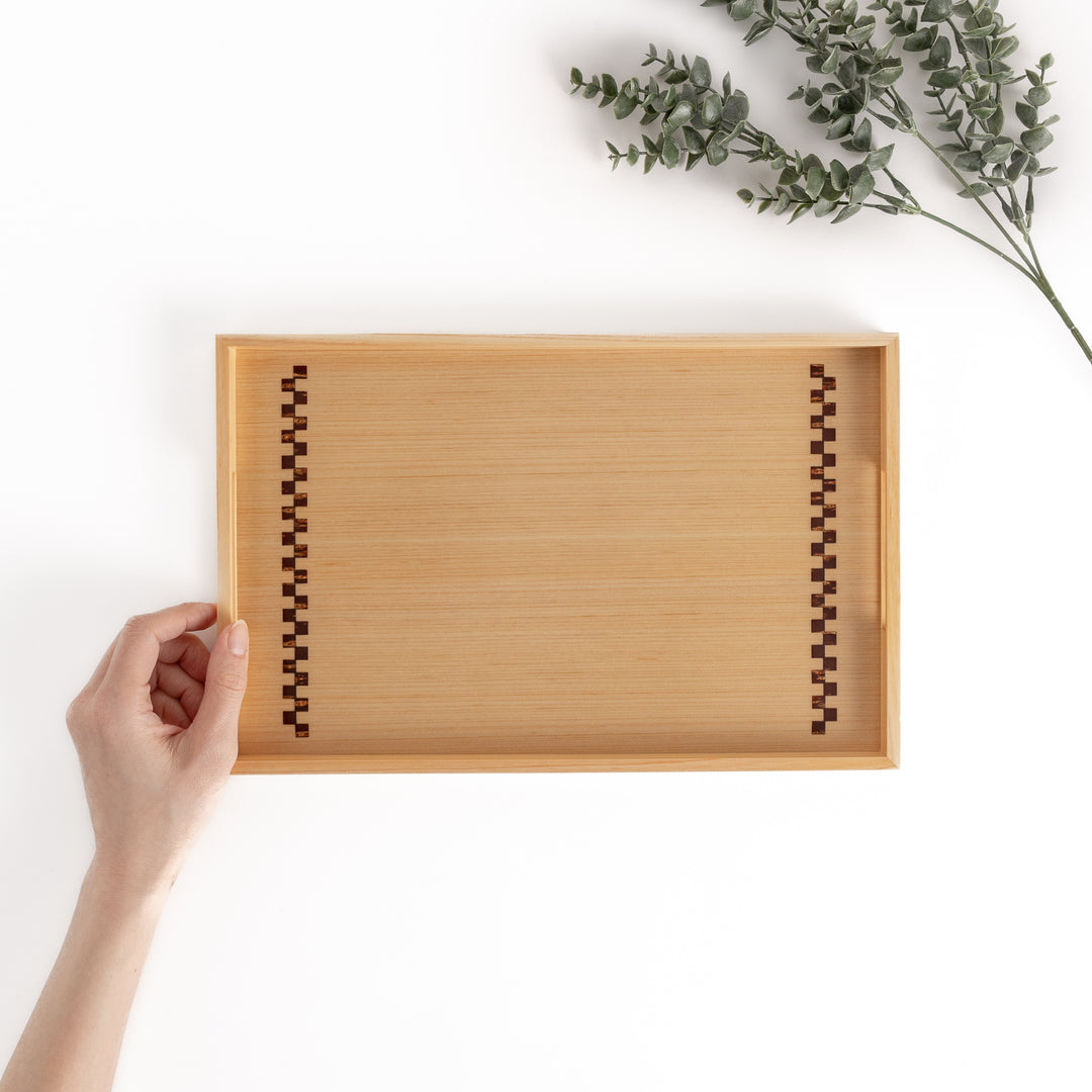 Small Hinoki and Sakura Bark Serving Tray