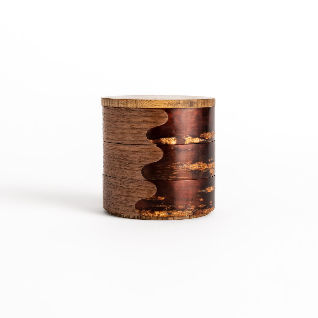 Walnut and Cherry Bark Jewelry Case