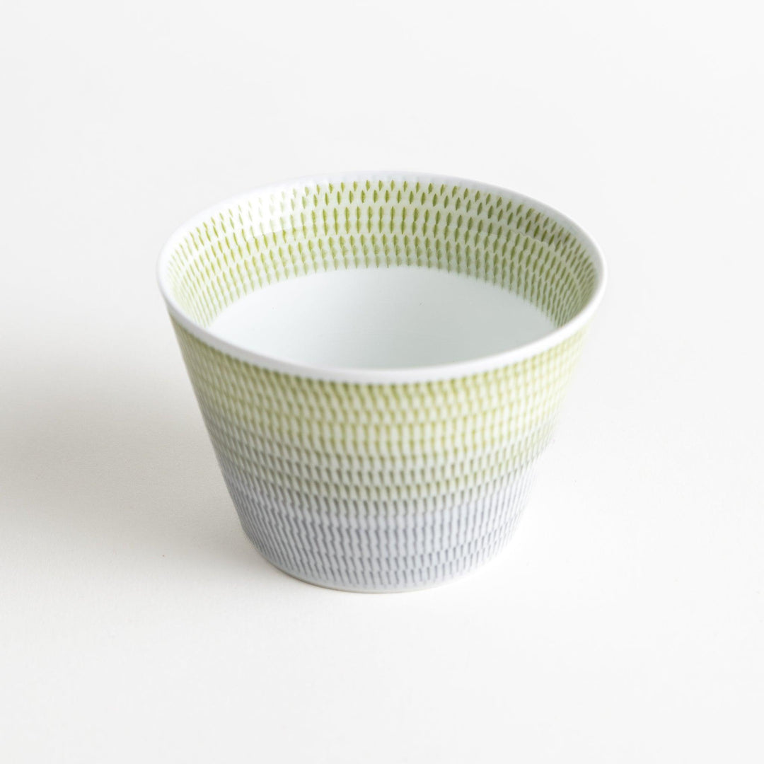 Ceramic condiment bowls, each with a delicate gradient pattern. The bowls are in various pastel colors, including red, green, turkish blue, purple, and blue showcasing their textured design.